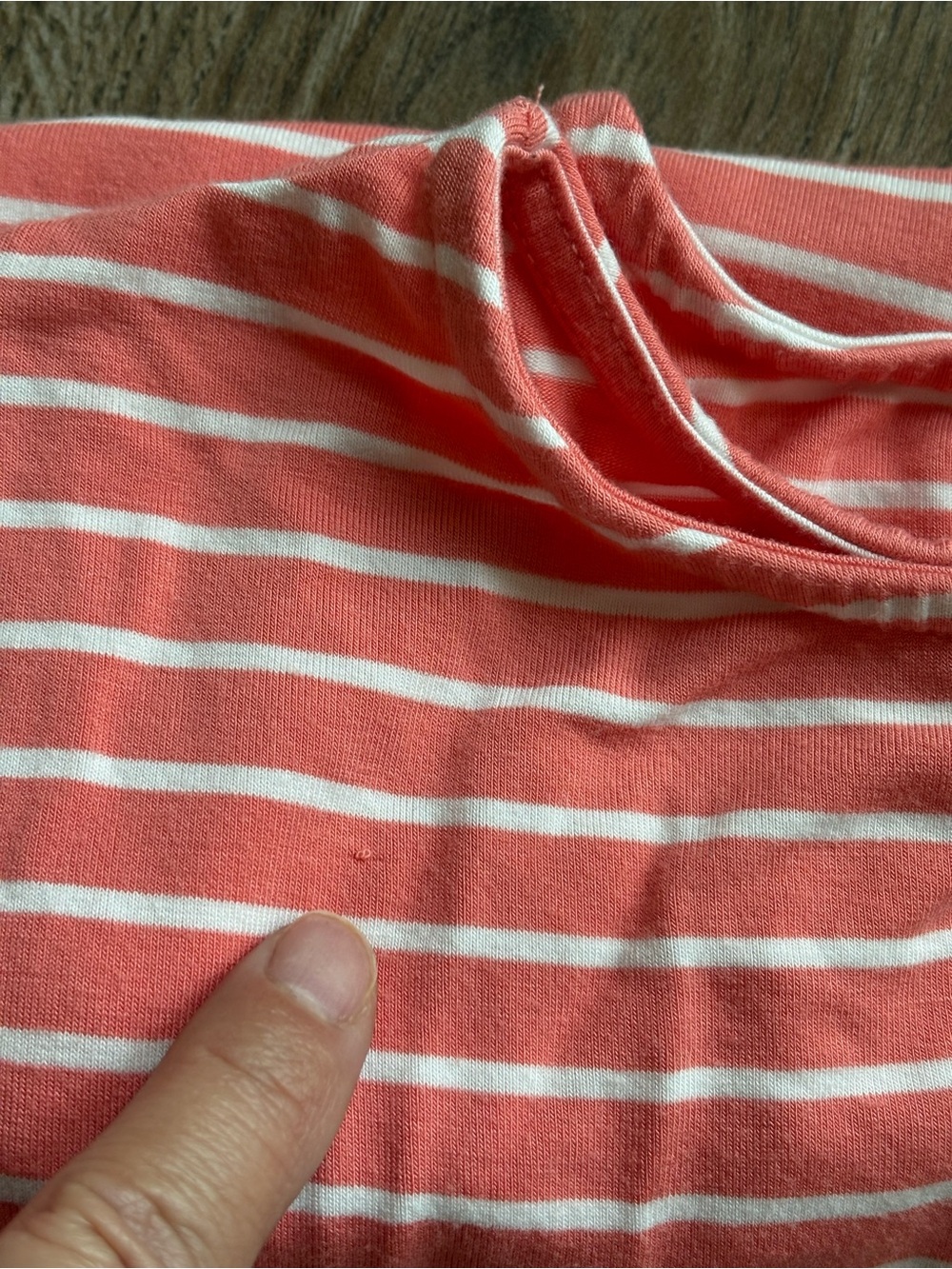 Rumi+Ryder Coral Striped Short-Sleeve Tee with Side Tie Sz XS (4/5) - Picture 3 of 6